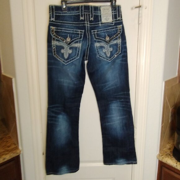Rock Revival Jax Studded Boot Jeans Size 30 - Picture 2 of 16